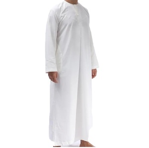 Producto más vendido Ropa islámica Hombres Thobe musulmán árabe Jubba Precio al por mayor Ropa informal Jubba para hombres en stock Venta caliente - Product Image 5