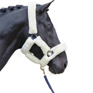 Halter de cheval en nylon réglable super doux avec rembourrage en fourrure Mousqueton en métal durable Crochet et bandeau de cou - Product Image 2