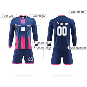 Uniforme de Fútbol Personalizado Profesional, Conjunto de Camiseta de Fútbol Personalizada para Hombre y Mujer, Manga Corta, Logotipo del Club, Nombre y Número Impresos - Product Image 2