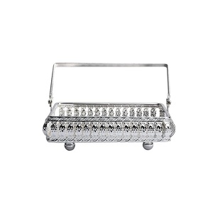 HANDMADE DECORATIVE <b>TRAY</b> RECTANGLE SHAPE METAL ALUMINIUM SILVER COLOR DINNERWARE STORAGE SERVING <b>TRAY</b> for HOME DECOR & CHRISTMAS - Product Image 6