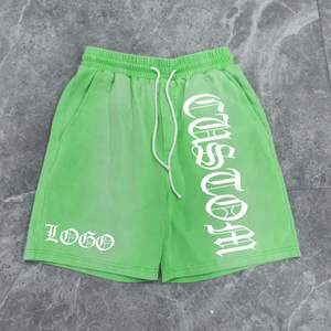 กางเกงขาสั้นแฟชั่นสำหรับผู้ชายผ้าฝ้าย100% วินเทจซักได้โลโก้ของคุณเอง - Product Image 5