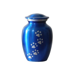 โกศอะลูมิเนียมสำหรับงานศพสัตว์เลี้ยงพร้อมอุ้งเท้าพิมพ์สีทองและสีน้ำเงินโกศโลหะสำเร็จรูปสำหรับขี้เถ้ามนุษย์ - Product Image 5