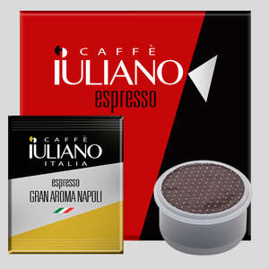 Caffè Iuliano Espresso Gran Aroma Napoli Capsule Compatibili 100 Pezzi - Miscela Arabica Robusta Gusto Morbido Caffeinato - Product Image 1