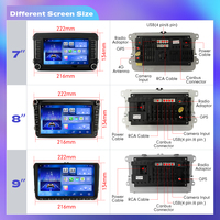 Autoradio Android 2 Din 7/8/9 Pouces pour VW Golf 5/Polo/Caddy/Jetta/Touran/Passat/Skoda/Seat, Lecteur DVD Voiture Navigation GPS Carplay