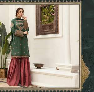 Conjunto de 3 Piezas de Shalwar Kameez para Mujer, Estilo Indio-Pakistaní, Algodón y Seda, Calidad Premium, Ropa Elegante para las 4 Estaciones, Personalizable - Product Image 2