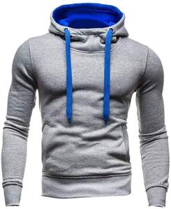 Sudadera con capucha para hombre, con cremallera, forro polar, liso, a granel - Product Image 5