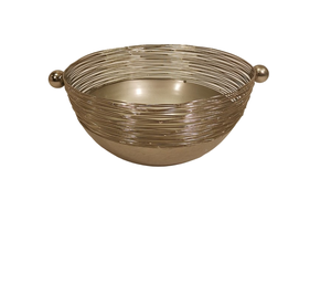 Nuevos cuencos de servicio de nueces de Metal de lujo, Plata con pedestal de rama de hoja dorada, ensaladera de fruta decorativa con cuchara de rama dorada - Product Image 4