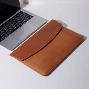 Housse en cuir véritable pour ordinateur portable Organisateur de bureau fait à la main Portefeuille d'affaires Durable Executive Modern Portable Work Classic - Product Image 4