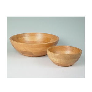 Natural Color Fancy Design Food Serving Bowl Use for Home Kitchen Party <b>Tabletop</b> Decorative Wooden Bowl and Plate - Product Image 2