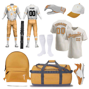 Tenues de baseball personnalisées avec logo, coutures durables, ensembles de vêtements de sport confortables, kits d'entraînement de baseball à séchage rapide pour hommes, commandes en gros - Product Image 1