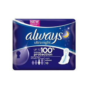 Always Maxi Coussinets féminins pour femmes, taille 5, absorption extra forte pendant la nuit, avec ailes, non parfumés, 36 pièces - Product Image 2