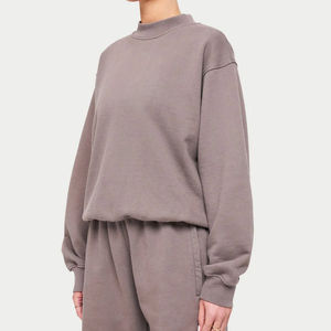 Sudadera de Cuello Redondo de Felpa con Logotipo Personalizado para Mujer, Sudadera Holgada de Otoño, Sudadera Informal de Punto de Manga Larga y Transpirable para Mujer - Product Image 3