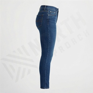 Jeans pour femmes en denim de haute qualité, super extensible, jambes larges, serrés, design personnalisé, pantalon tendance de qualité supérieure, vêtements - Product Image 3