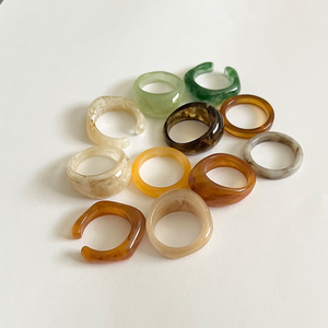 แหวนแฟชั่นเรซินที่ทันสมัยสำหรับผู้ชายและผู้หญิงเจ้าหญิงน่ารักสไตล์ตัดเครื่องประดับแฟชั่น - Product Image 2