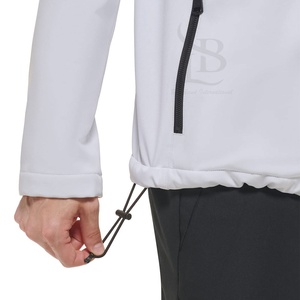 Chaquetas Softshell deportivas personalizadas para hombre, abrigos grises para acampar al aire libre, chaqueta térmica impermeable suave con capucha para hombre - Product Image 6