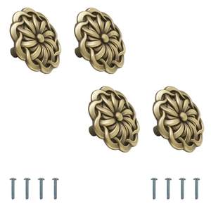 Cercle en laiton or chrome argent martelé armoire tire boutons poignées dorées en laiton massif de haute qualité - Product Image 4