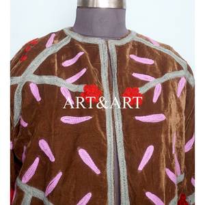 Handmade Beautiful Suzani Embroidery Floral <b>Pattern</b> Winter Eco-Friendly Quick Dry High Quality <b>Quilted</b> Cotton <b>Jacket</b> Women's - Product Image 3