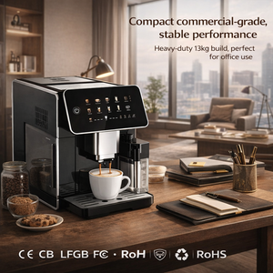 เครื่องชงกาแฟเอสเพรสโซ่อัตโนมัติเต็มรูปแบบ CE CB หน้าจอสัมผัสขนาดใหญ่ สแตนเลส สำหรับร้านกาแฟ - Product Image 1