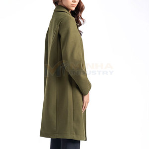 Manteau en laine d'hiver pour femmes, style de manteau en laine avec doublure en polaire longue décontractée et élégante, manteau long pour femmes - Product Image 3