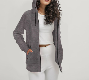 เสื้อฮู้ดผ้าฝ้าย100% สำหรับผู้หญิงไซส์ใหญ่พิเศษมีฮู้ดสำหรับฤดูหนาว - Product Image 5