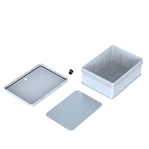 Boîtier de distribution en plastique ABS IP65 étanche blanc moulé par injection 300x400x165 mm, montage mural, pour instruments électroniques - Product Image 4