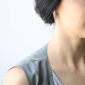 ต่างหูตอกทรงเรขาคณิตแบบตุรกีต่างหูเงินสเตอริ่งแบบ925เครื่องประดับชั้นดีทำด้วยมือธรรมดา - Product Image 2