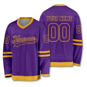 Jerseys de práctica de hockey sobre hielo profesional logotipo personalizado al por mayor ropa de entrenamiento transpirable de peso pesado tela duradera OEM - Product Image 5