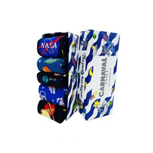 Calcetines de Algodón 100% Transpirables y Cálidos con Diseño de 5 Planetas para Niñas, Uso Diario, con Logotipo, Talla Única para Todas las Temporadas - Product Image 1