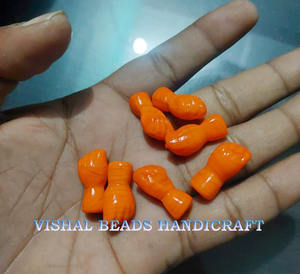 Varios colores metálicos 15mm X 6mm Cuentas de puño de vidrio Cuentas sueltas de 8mm para la fabricación de joyas y la decoración del hogar Mezcla de horno de cristal - Product Image 2