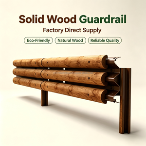 Solid Wood Guardrails with Rounded Profile Eco-Friendly <b>Laminated</b> Timber Diamond Grade Reflective CE Certified - Product Image 2
