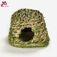 Meilleures ventes : Maisonnette en herbe naturelle tressée à la main en jonc de mer, lit de jeu, cabane, cage pour lapin, hamster, cochon, multi-usages, non masticable, écologique