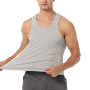 Gym Fitness Tank Tops Ropa de hombre Culturismo Verano High Street Style Camisa sin mangas Tallas grandes Algodón Camiseta sin mangas transpirable - Product Image 2