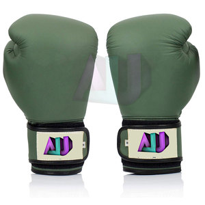 Customized Leather Boxing <b>Gloves</b> for Kick Boxing-Breathable <b>Moisture</b> Wicking Lightweight with Hook & Loop Closure - Product Image 2
