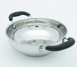 Hot bán Truyền Thống Trung Quốc Chảo <span class=keywords><strong>Cookware</strong></span> Set thép không gỉ thân thiện với môi chất liệu cảm ứng tương thích gas nồi Bìa - Product Image 4