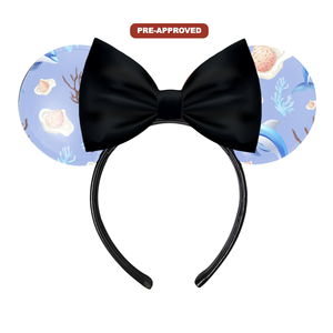 ที่คาดผมไวนิลสีดำแบบปรับแต่งได้ ประดับเปลือกหอยมุก ของขวัญแฟชั่นสำหรับเด็ก กิจกรรมงานฝีมือ DIY พร้อมอุปกรณ์โลหะผสมและโลหะ - Product Image 1