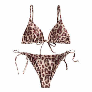 Venta al por mayor producto más vendido de color sólido mujeres bikini conjuntos con logotipo personalizado diseño de moda traje de baño para las mujeres perfectas - Product Image 1