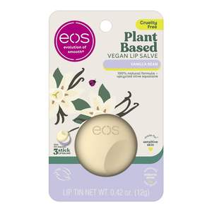 Bálsamo Labial Vegano EOS Vainilla 0.42oz, Bálsamo Labial Humectante con Manteca de Cacao Natural, Cuidado Labial a Base de Plantas, Libre de Crueldad Animal, Venta al Por Mayor - Product Image 1