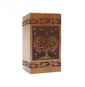Urnas de Cremación Modernas de Madera para Adultos, para Uso Funerario y de Entierro, Hechas a Mano con Logotipo Personalizado a Bajo Precio - Product Image 1