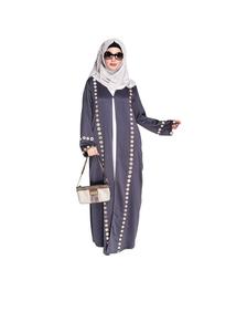 Chaqueta moderna informal estilo Abaya con exquisito trabajo de espejo estilo Dubái abierto Abaya Material de lino estilo pavo - Product Image 2