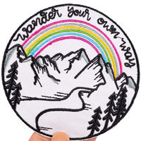 2025 nuevo estilo parches bordados personalizados de alta calidad bordado a mano tela en forma de flor OEM parches hechos a mano personalizados
