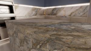 Apatit Printed Quartz Slab Kitchen Countertop <b>Vanity</b> Top 2cm 3cm Polished Prefabricated Stone For Construction Use - Product Image 3