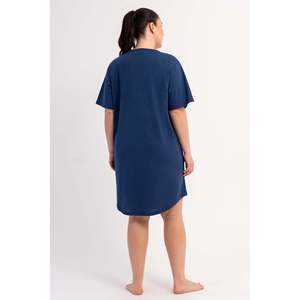 Tunique KADIN P.SUPREM BATTAL XXL à col rond, manches courtes, poches ovales - Bleu marine - Bleu marine - Product Image 6