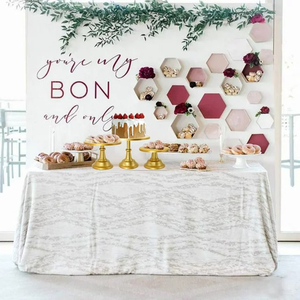 Soporte de exhibición de pastel dorado grande en forma de hoja, soporte de postre fundido de aluminio para decoración de boda elegante - Product Image 5