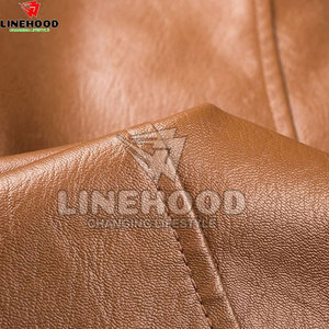 Venta caliente nueva moda hombres Stand Collar chaqueta de cuero transpirable piel de vaca para el invierno - Product Image 5
