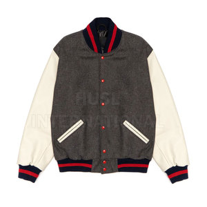 Custom Logo OEM Designer Men's Hip Hop Varsity <b>Jacket</b> O-Neck Chenille Patch Streetwear Leather Baseball Letterman <b>Jacket</b> Men's - Product Image 1