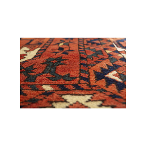 Alfombra Kilim de Lana Kiaan de Gran Tamaño, Anudada a Mano, con Patrón Geométrico Rojo Naranja para Entrada, Pasillo, Hogar - Paem-1164, Rectangular 9x12 - Product Image 3
