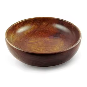 Bol en bois de forme Bol en bois naturel peint à la main pour ustensiles de cuisine Bols en bois par l'artisanat du croissant - Product Image 2