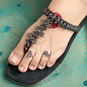 Kolhapuri นิยมพิมพ์ลายแฟชั่นหนังธรรมชาติกันลื่นทนทาน - Product Image 5