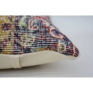 Oreiller Kantha en laine patchwork Paisley vintage multicolore de 16x24 pouces tissé à la main avec un motif complexe - Product Image 4