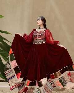 Robe afghane traditionnelle respirante longue robe afghane pachtoune Maxi robes Pathani femmes Kaboul Nuristan Tribal Kuchi porter - Product Image 4